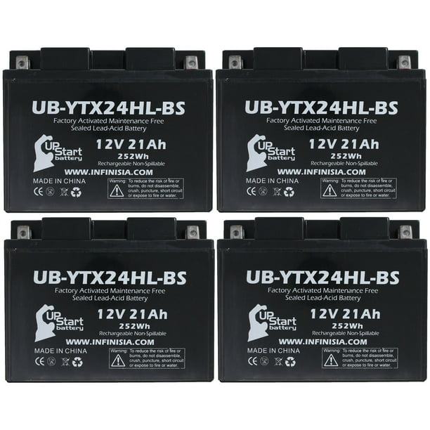 5-Pack UB-YTX24HL-BS Battery Replacement for 2003 Arctic Cat Panther 570 500 CC Snowmobile Motorcycle Battery Maintenance Free Factory Activated 12V 21AH UpStart Battery Brand 